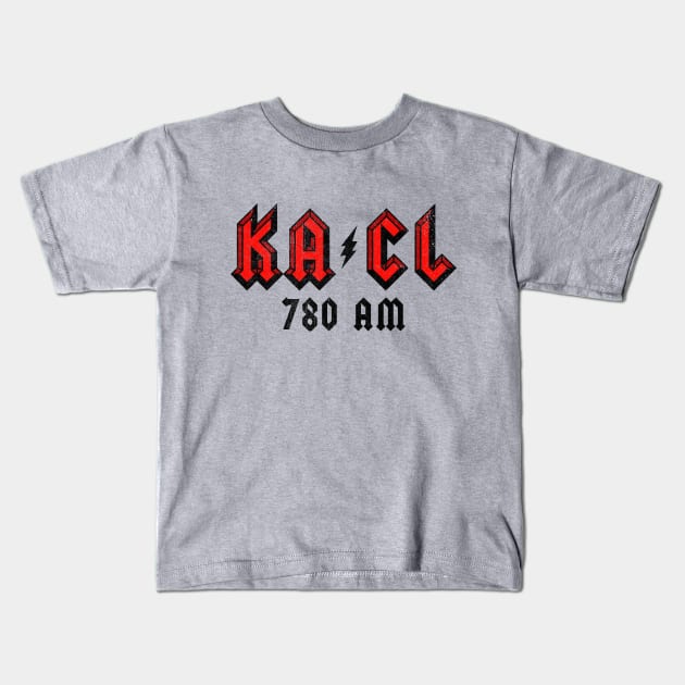 Talk Radio Rocks Dark Version Kids T-Shirt by machmigo